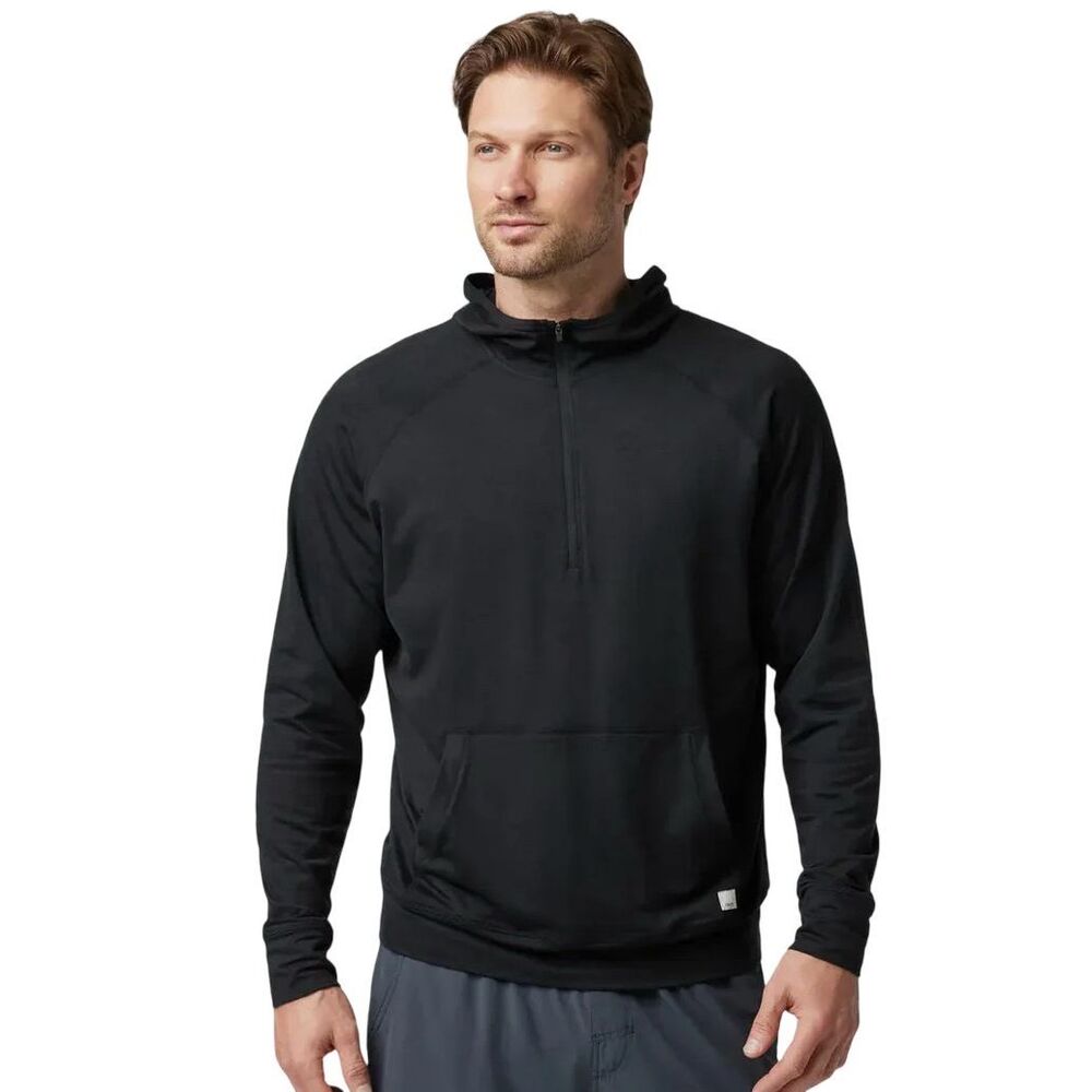 Vuori Black Lightweight Pullover Shirt Jacket